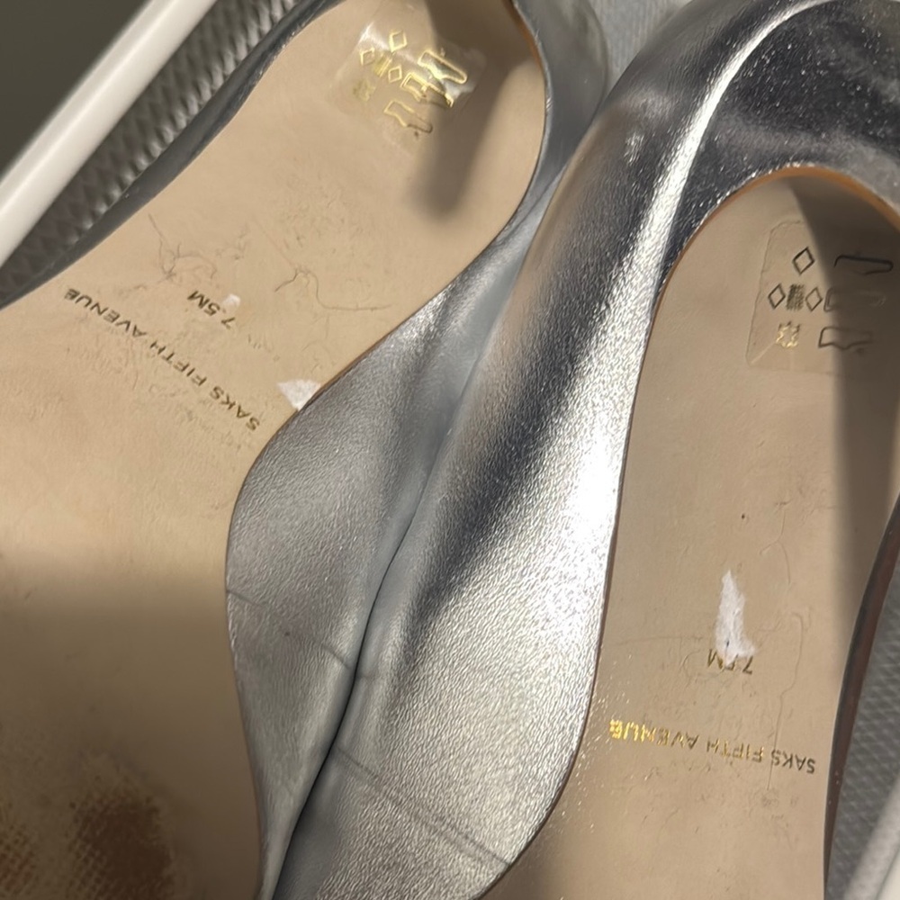 Saks Fifth Avenue Silver Women's Shoes - Picture 3 of 5